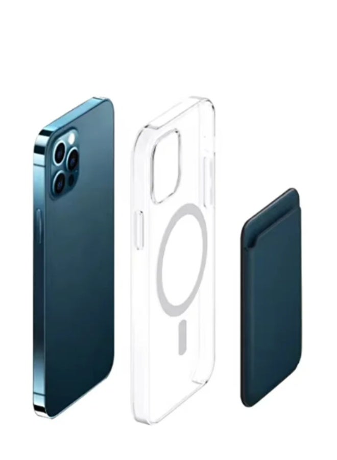 محفظة MagSafe المغناطيسية لحفظ البطاقات لهواتف iPhone 13 و14 و15 و16 و17 - حافظة هاتف رفيعة، لون رمادي - Image 3